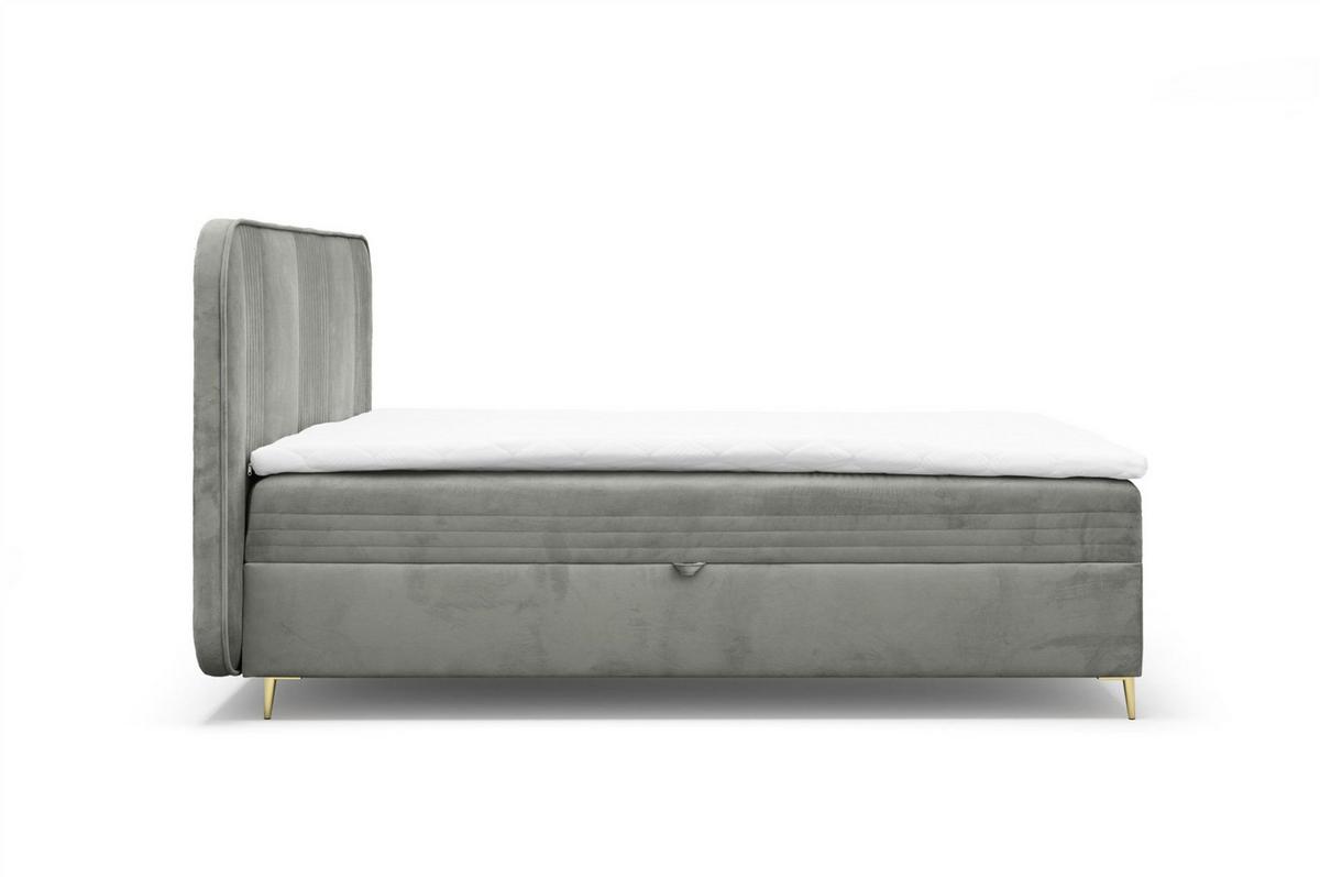 BOXBETT Alize - Grau, Holzwerkstoff/Textil (140/200cm) - Fun Möbel