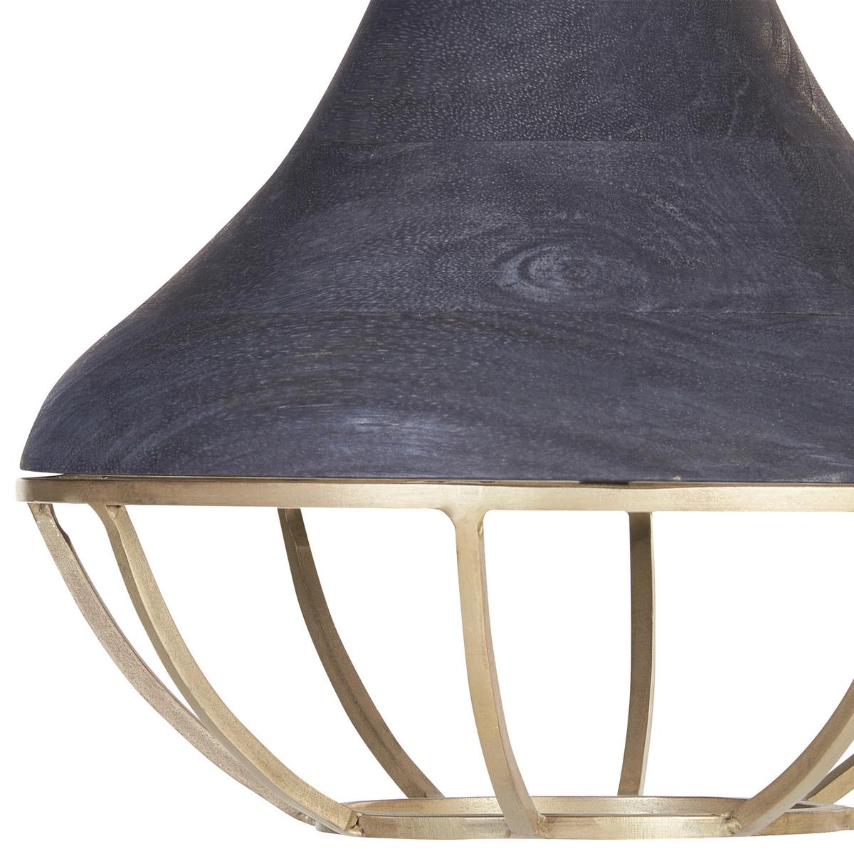 HÄNGELEUCHTE Bagmati 36/36/150 cm - Schwarz, Holz (36/36/150cm) - Beliani