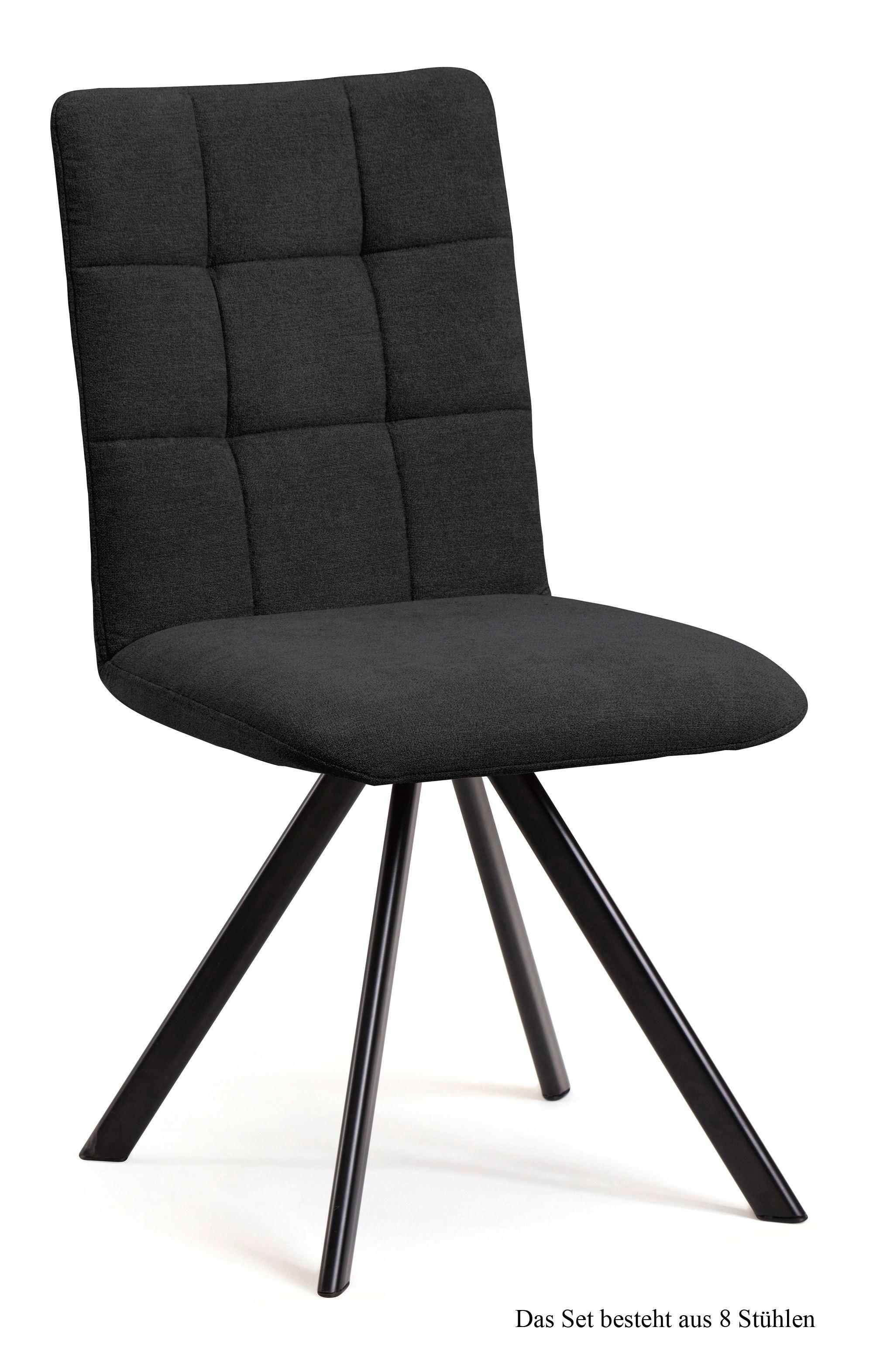 ESSZIMMERSTUHL drehbar (8er-Set) Despa 47x91x60 Schwarz/Anthrazit - Anthrazit/Schwarz, Kunststoff (60/91/47cm) - 58aufmkessel
