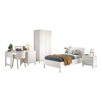 KINDERZIMMER SET Keely Kiefer weiß Bett NaKo Schrank Schreibtisch - Weiß, Holz (58/196/99cm) - 58aufmkessel