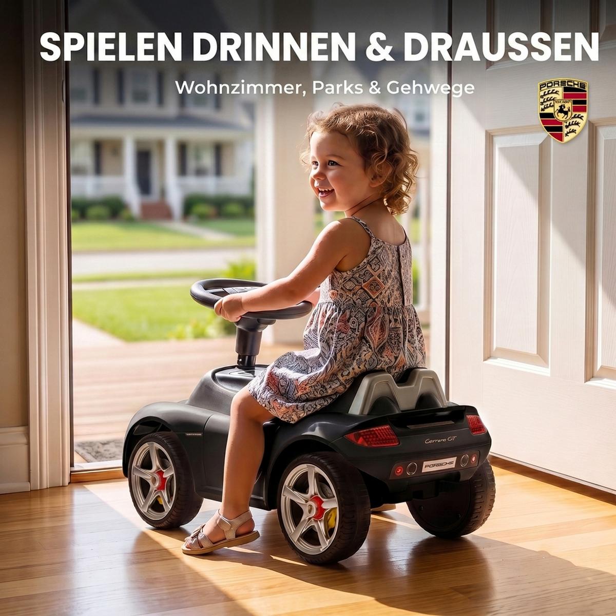 KINDER-RUTSCHAUTO PP Schwarz - Schwarz, Kunststoff (63/28.5/38cm) - AIYAPLAY