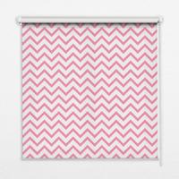 INNENROLLO - Fensterrollo - Rollo - 60x40 cm - Horizontale rosa Zickzacklinien - Pink, Kunststoff (60/140/0.5cm) - TULUP