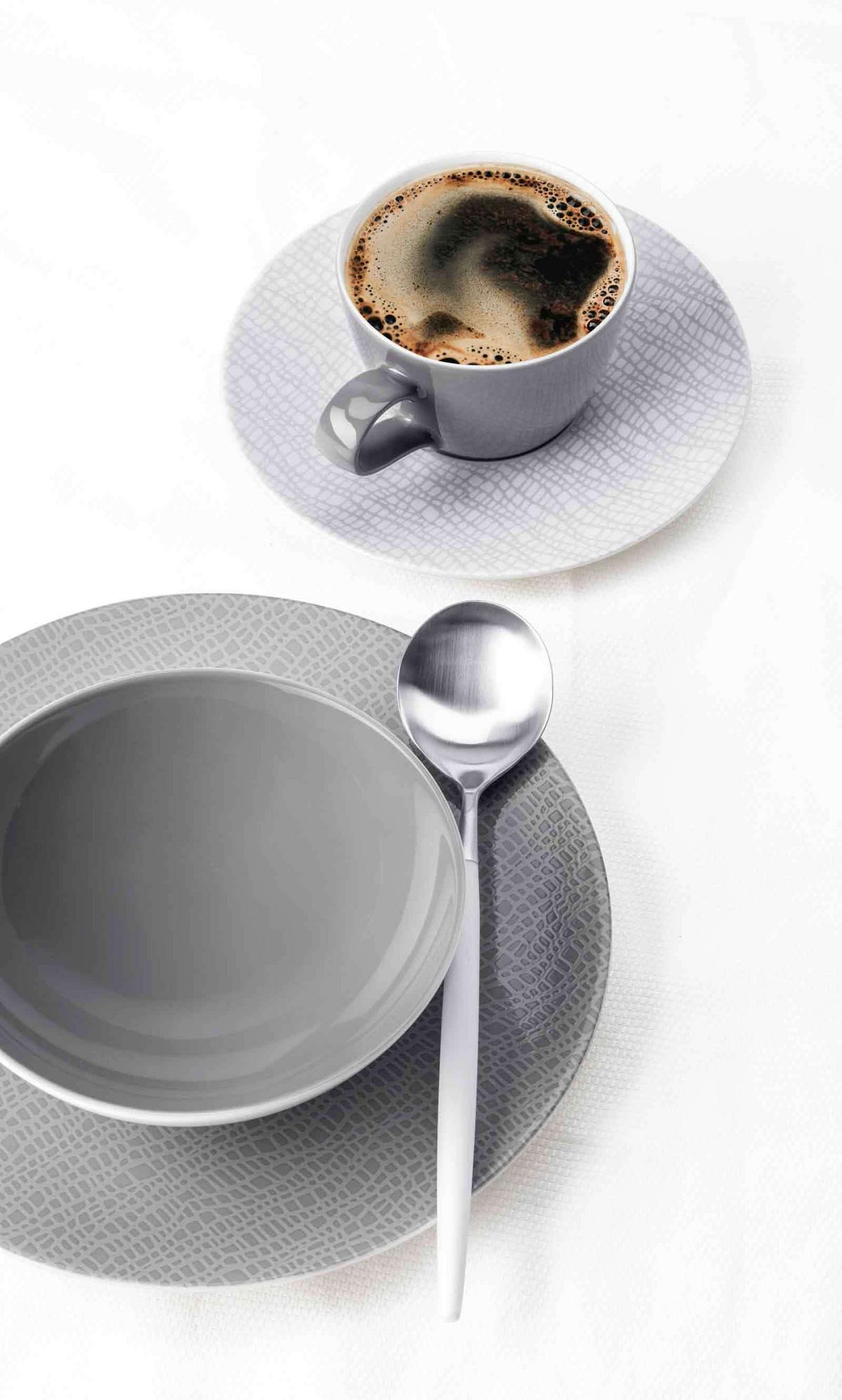 ESPRESSOTASSEN Life Fashion Elegant Grey 90 ml 6er Set - Grau, Keramik (0.09L) - Seltmann Weiden