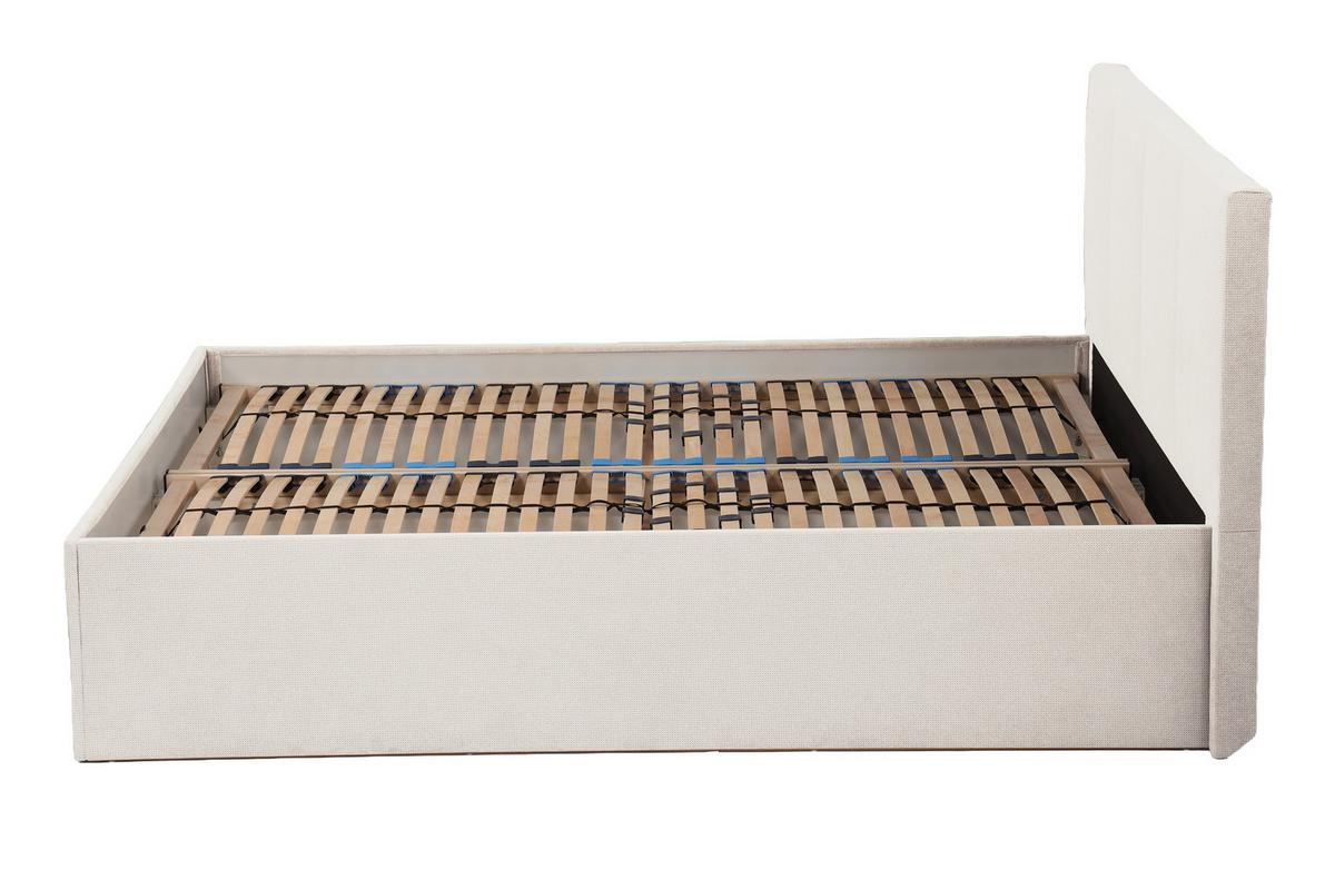 POLSTERBETT Dalas Beige 160 x 200 x 40 cm Stauraum Mit hochwertiger Matratze H3 (bis 120 kg) und Lattenrost - Beige, Holz (160/200cm) - Halmon Schlafkomfort Betten 