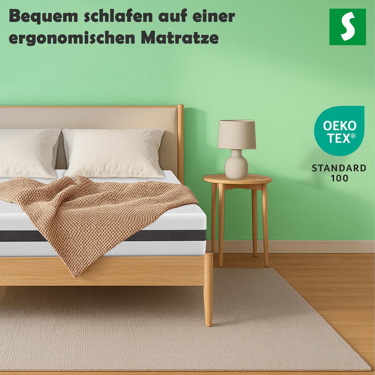 TASCHENFEDERKERNMATRATZE– H3 / H4 für optimalen Liegekomfort 140x200 cm - Weiß, Textil (140/200cm) - Schlaftroll