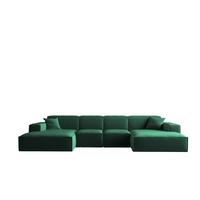 WOHNLANDSCHAFT Celes Premium Xs Opera - Grün, Holzwerkstoff/Textil (342/73/165cm) - Fun Möbel