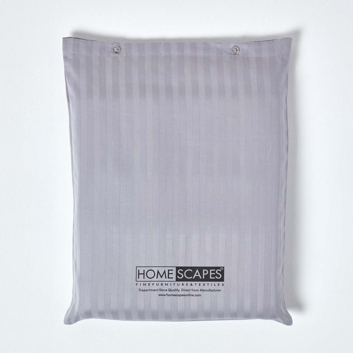 DAMAST-BETTLAKEN ohne Gummizug, 100% Ägyptische Baumwolle - Grau, Textil (230/255cm) - Homescapes