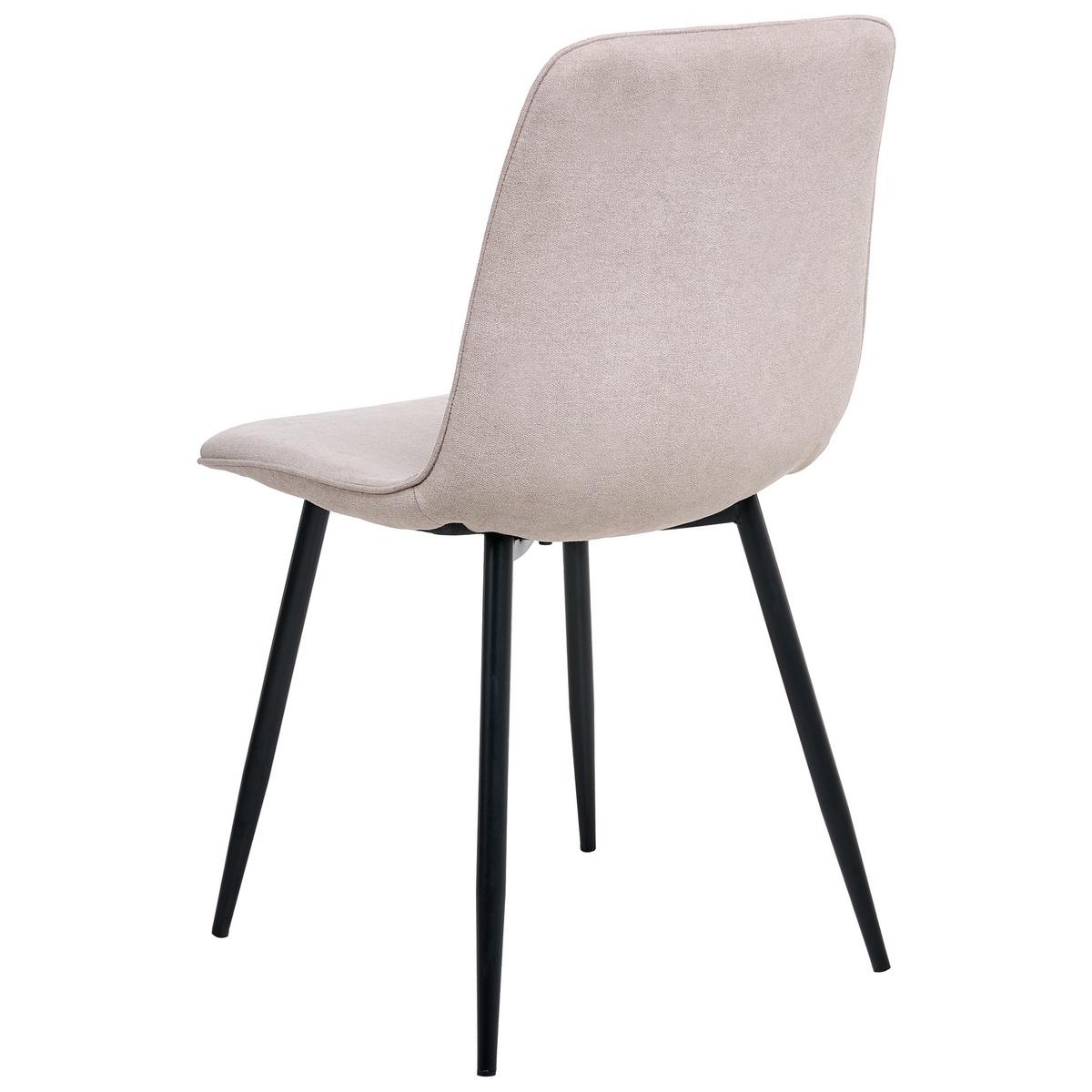 ESSZIMMERSTUHL 4er-Set Beige Tuscola - Creme/Schwarz, Textil (46/88/58cm) - Beliani