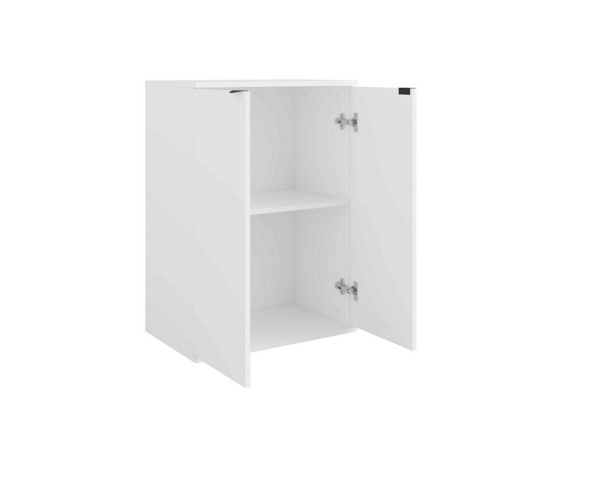 KOMMODE METRIX 60/82,5/35cm mit Schubladen 2 Türen Weiß - Weiß, Holzwerkstoff (60/82.5/35cm) - MASSENO