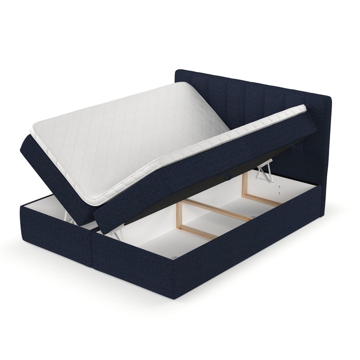 BOXBETT Bari 180/200 cm Marineblau im Riva Stoff - Dunkelblau, Holz/Holzwerkstoff (180/200cm) - AltaBeds