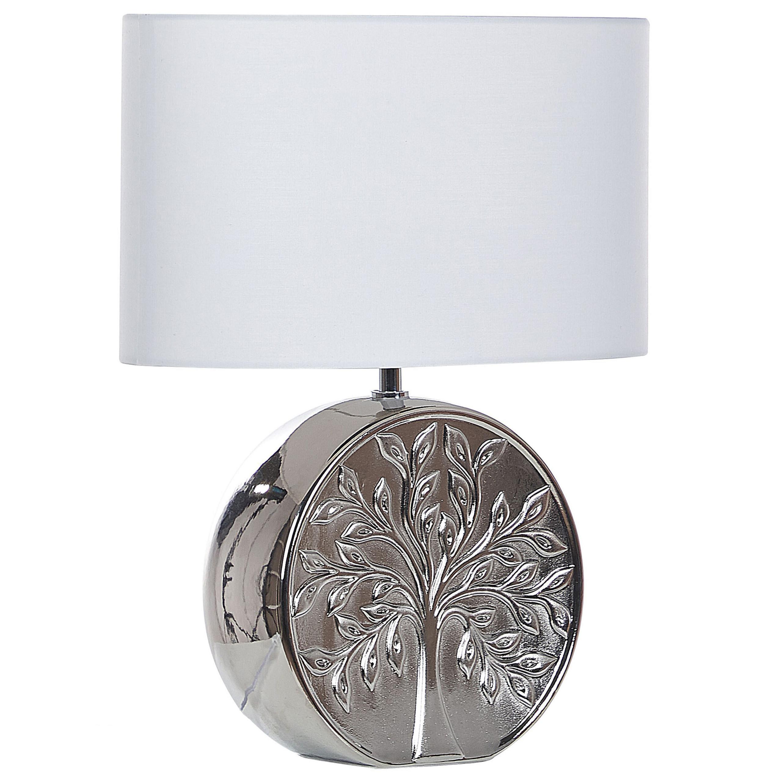TISCHLAMPE Kherlen 20/38/48 cm - Silberfarben, Keramik (20/38/48cm) - Beliani