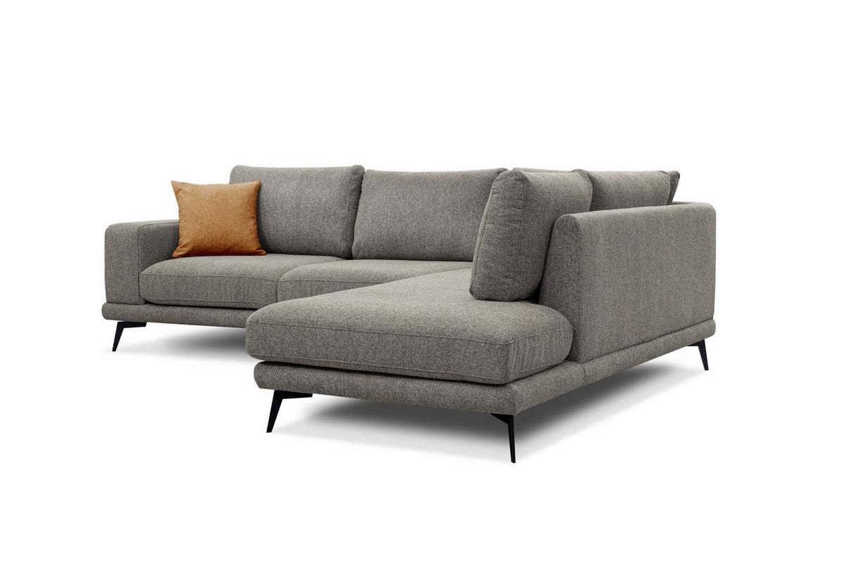 ECKSOFA MEDIOLANE 5-Sitzer, taupe - Taupe, Holzwerkstoff/Textil (282/219cm) - Wozimo