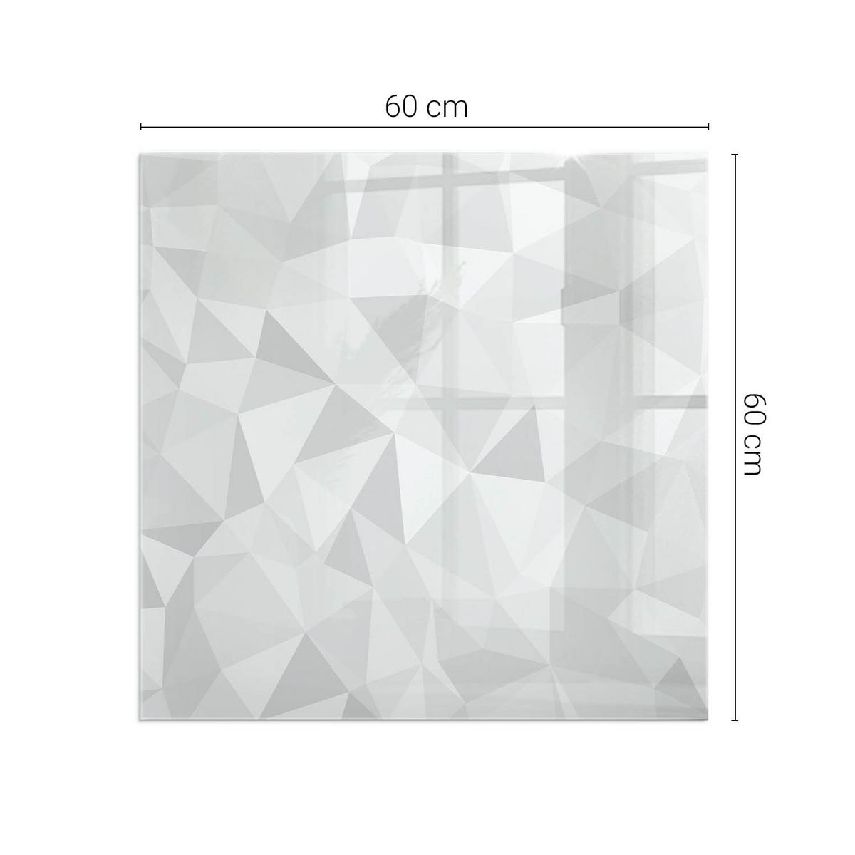 GLASPLATTE für Kamin 60x60 cm - Grau, Glas (60/60/0.4cm) - TULUP
