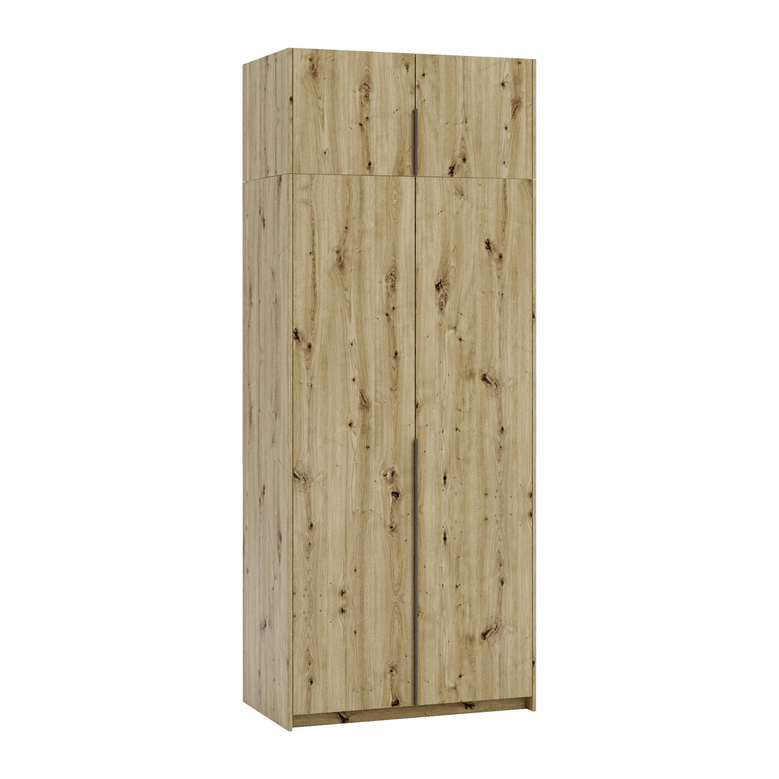 DREHTÜRENSCHRANK AMARA 100/250/58cm 2-türig Eiche Artisan - Eiche Artisan, Holzwerkstoff (100/250/58cm) - MASSENO