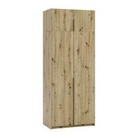 DREHTÜRENSCHRANK AMARA 100/250/58cm 2-türig Eiche Artisan - Eiche Artisan, Holzwerkstoff (100/250/58cm) - MASSENO