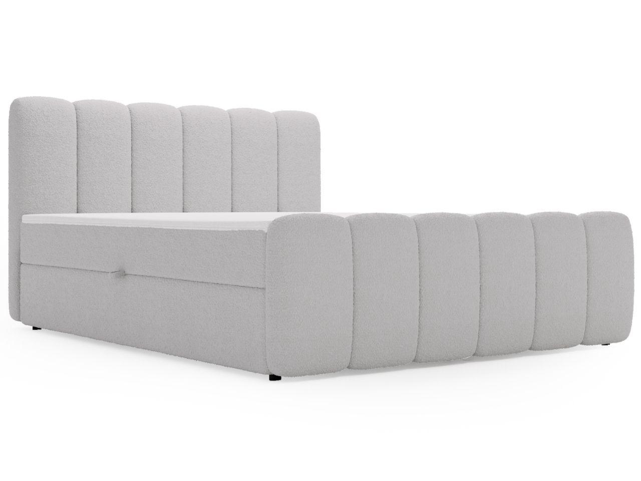BOXBETT Cloud 200x200 Bouclé-Stoff Grau - Grau, Holz/Textil (200/200cm) - Graingold