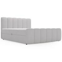 BOXBETT Cloud 160x200 Bouclé-Stoff Grau - Grau, Holz/Textil (160/200cm) - Graingold