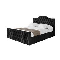 POLSTERBETT mit Bettkasten, Fußteil und Lattenrost, Boxbett mit Matratze H3/H4 - FALIO-Z 120x200 Schwarz - Schwarz, Holzwerkstoff/Textil (120/200cm) - ALTDECOR