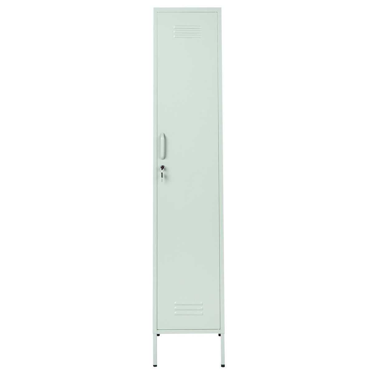 BÜROSCHRANK Metall Mintgrün Frome - Mintgrün/Grün, Metall (38/185/50cm) - Beliani