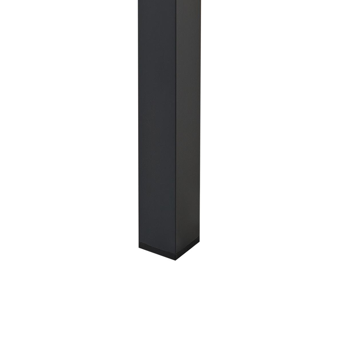 GARTENTISCH Heller Holzfarbton Messina - Hellbraun/Schwarz, Kunststoff (96/52/50cm) - Beliani