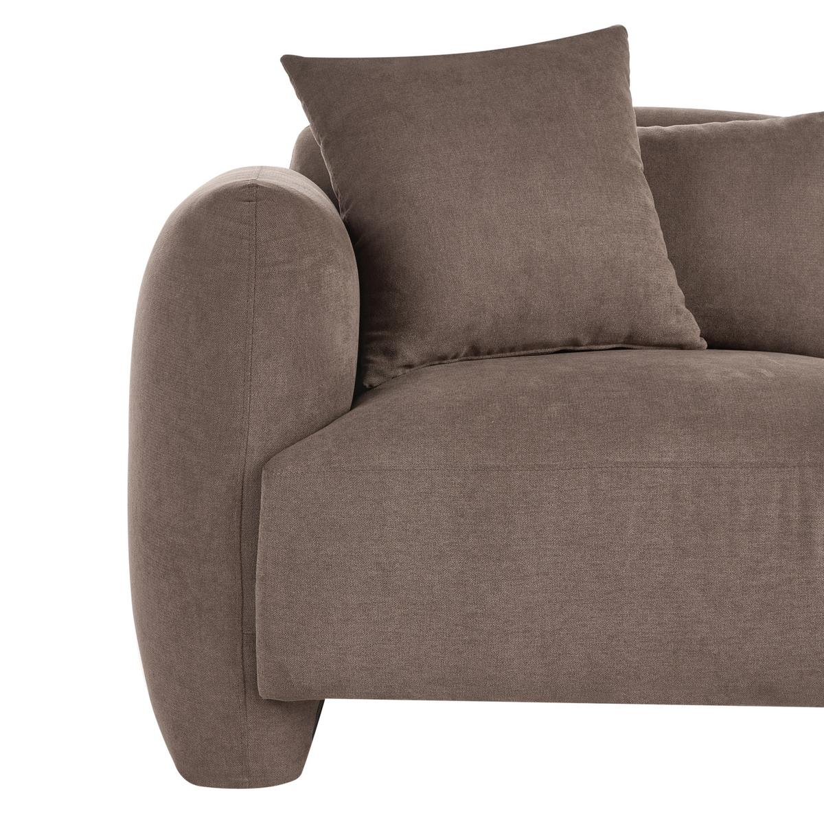 3-SITZER-SOFA Stoff Braun Ekenes - Braun, Textil (182/72/90cm) - Beliani