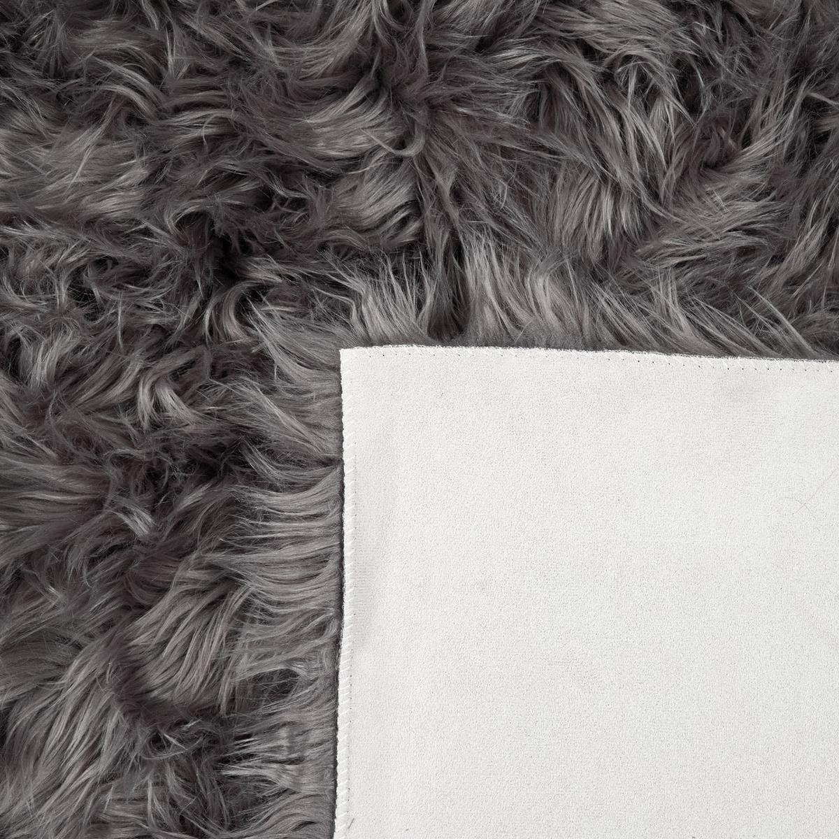 HOCHFLORTEPPICH Waschbar, einfarbig, Anthrazit, 60 x 100 cm - Anthrazit, Textil (100/60cm) - KADIMA DESIGN