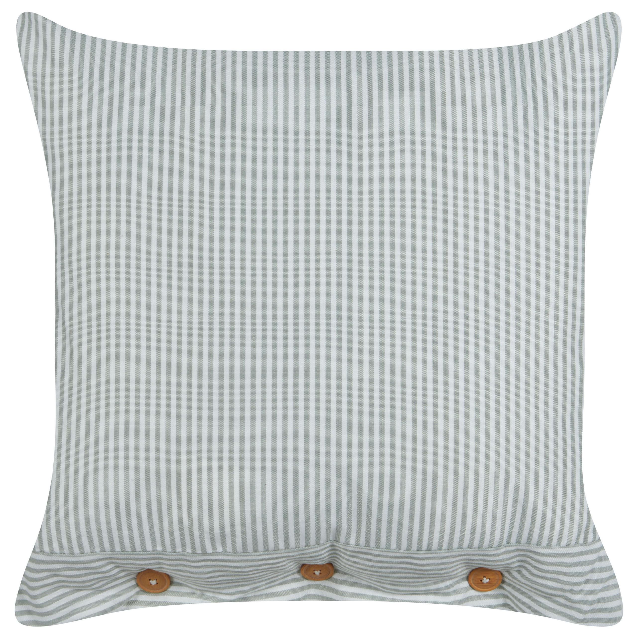 DEKOKISSEN Mintgrün 45/45 cm Sebrine - Weiß/Braun, Textil (45/45cm) - Beliani