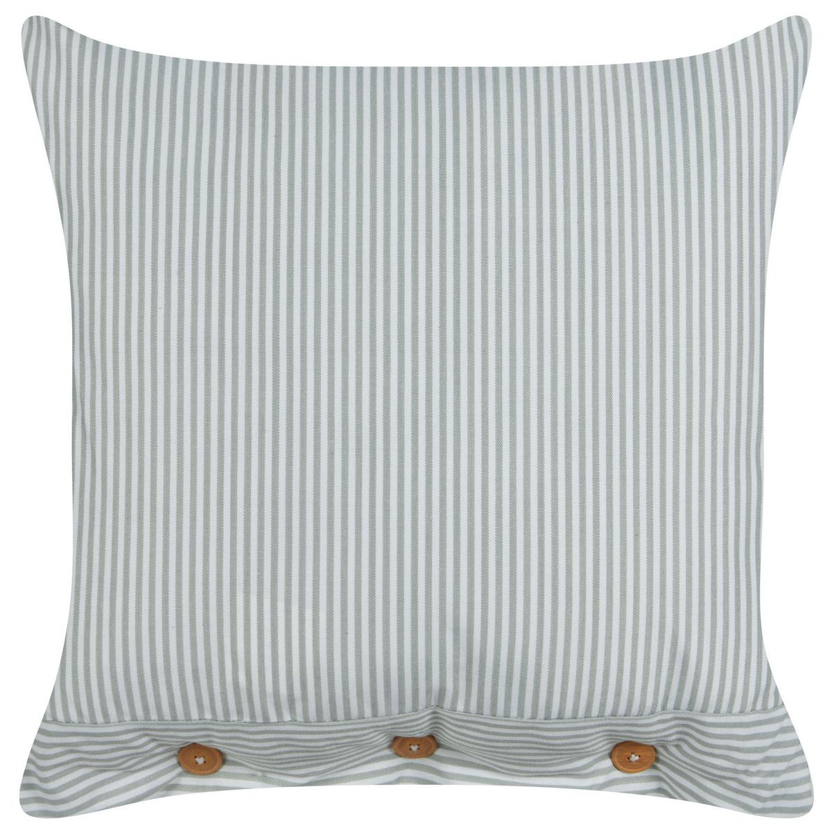 DEKOKISSEN 2er-Set Mintgrün 45/45 cm Sebrine - Weiß/Braun, Textil (45/45cm) - Beliani