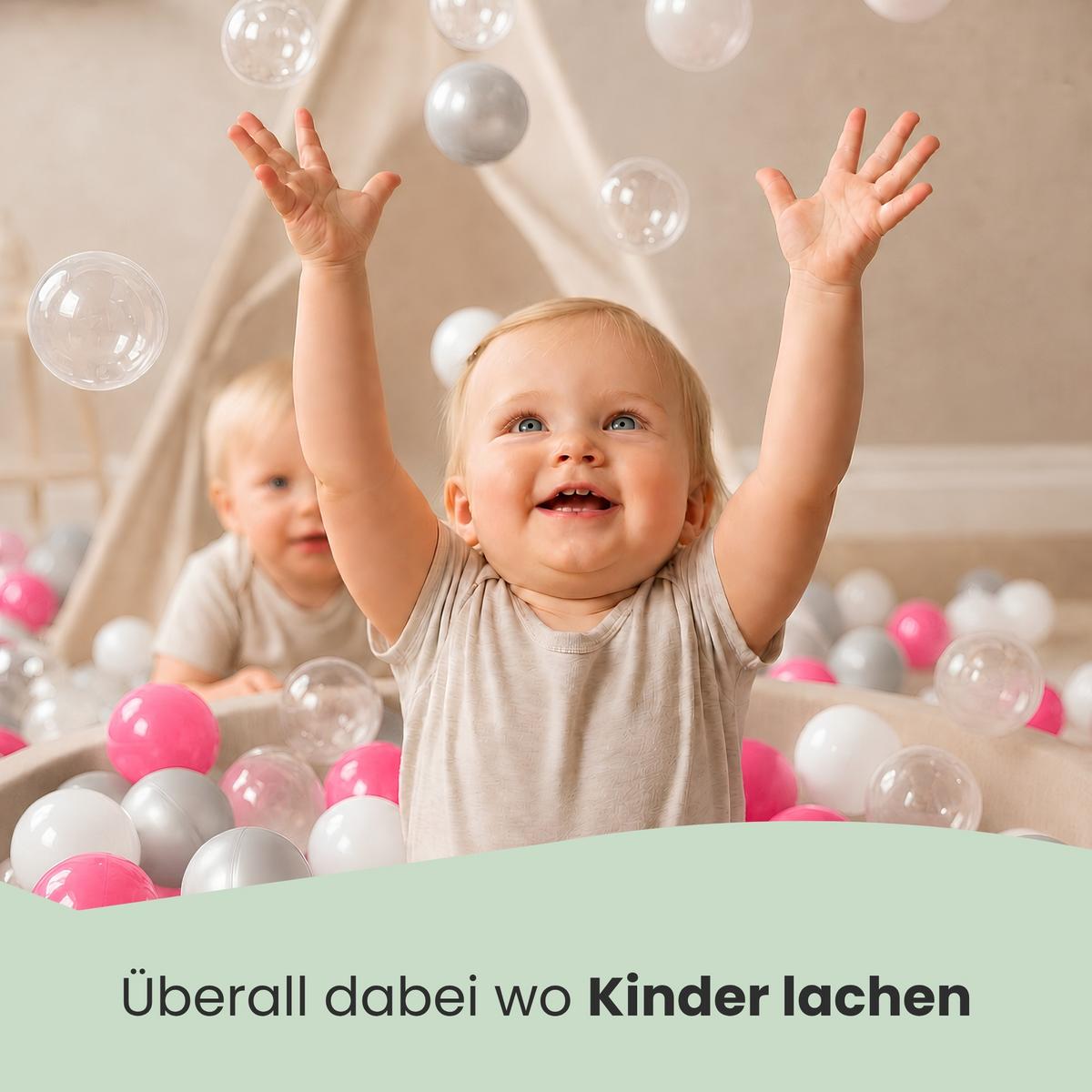 BÄLLEBAD-BÄLLE 50 Stück, Pink, 5.5 cm - Pink, Kunststoff (5.5/5.5/5.5cm) - Littletom
