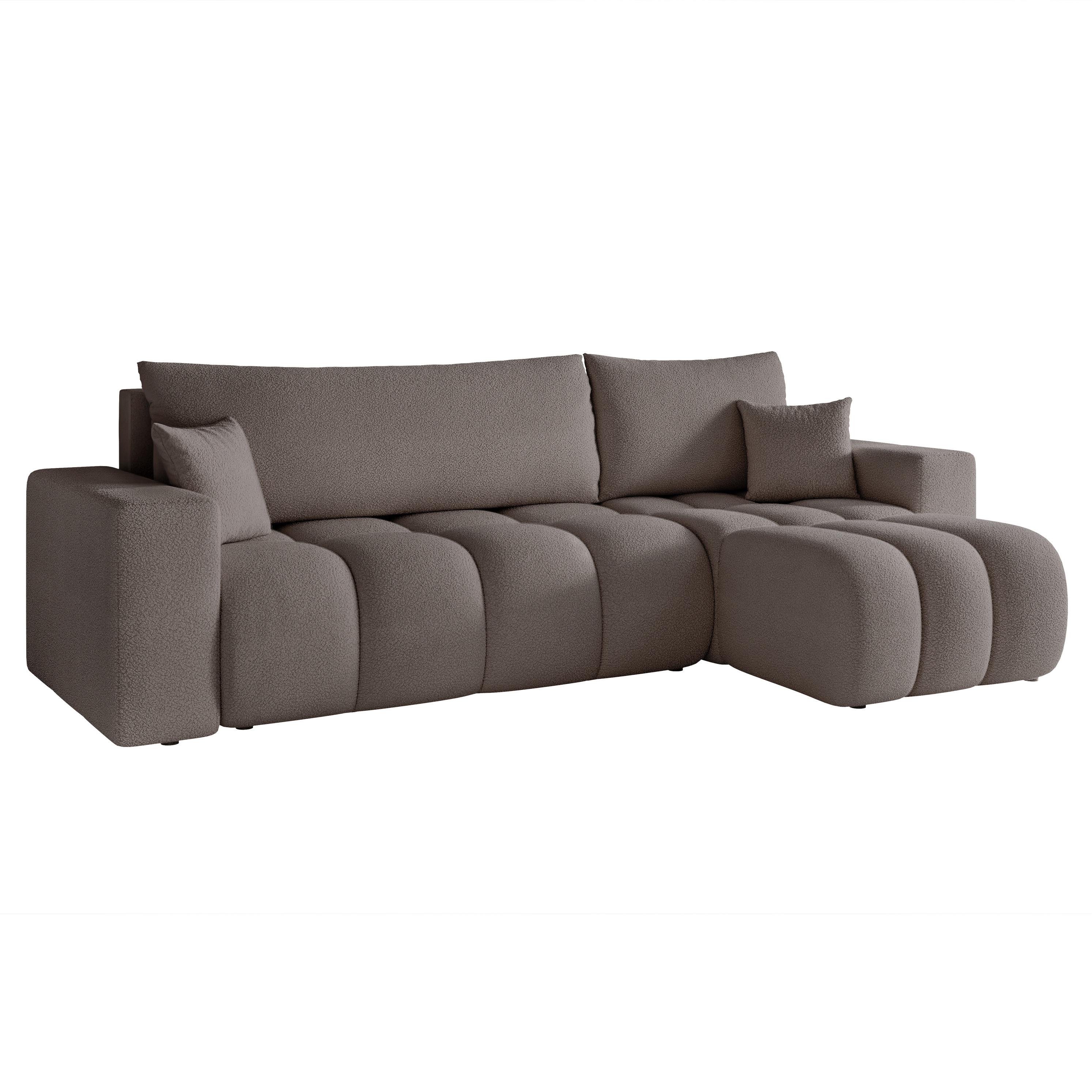 ECKSOFA OFI mit Schlaffunktion und Bettkasten Dunkelgrau - Dunkelgrau, Holzwerkstoff/Kunststoff (248/145cm) - Idohome