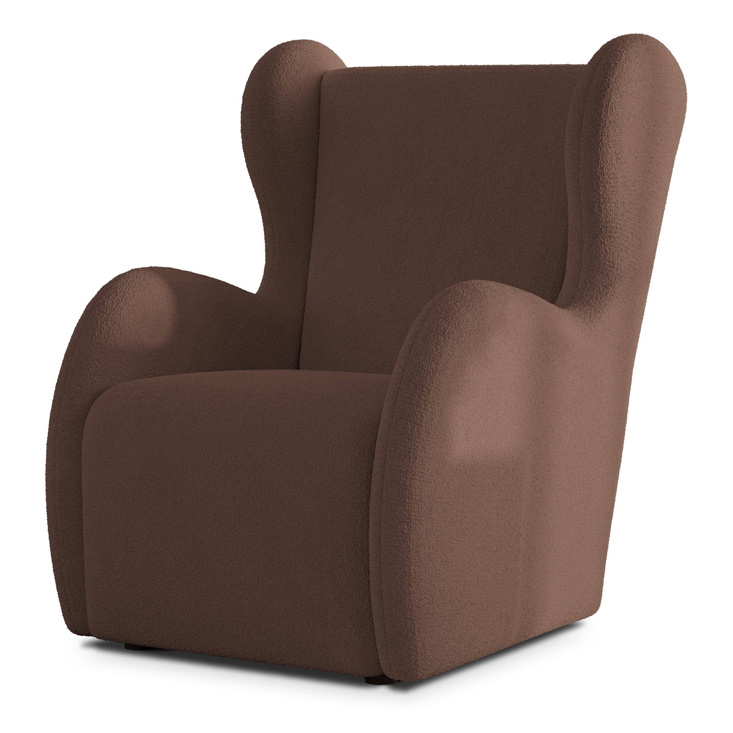SESSEL MASTI Polstersessel Loungesessel ergonomisch, Braun - Braun, Holzwerkstoff/Kunststoff (74/100/86cm) - MASSENO
