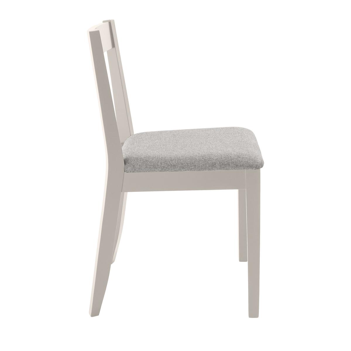 STUHL Moden mit kaschmirfarbenen Holzbeinen, Polsterstuhl, Hellgrau - Kaschmir/Hellgrau, Holz (45/84/45cm) - Beautysofa