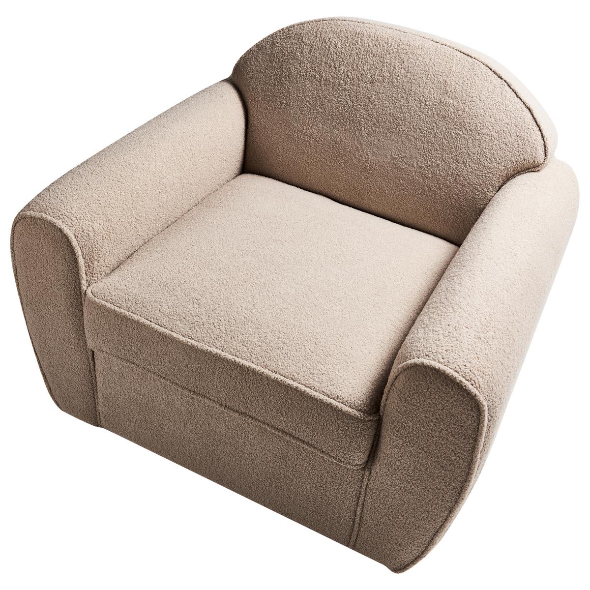 SESSEL Hellbraun Ellede - Hellbraun, Textil (93/73/90cm) - Beliani