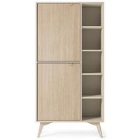 BÜCHERREGAL FORESTA 80x38x160 cm, Regal Kieferfarben - Fichtefarben/Beige, Holzwerkstoff (80/160/38cm) - MASSENO