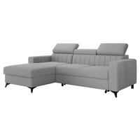 ECKSOFA Milano, Seite: Links LC+2R - Hellgrau/Schwarz, Holz/Textil (236/172cm) - MIRJAN24