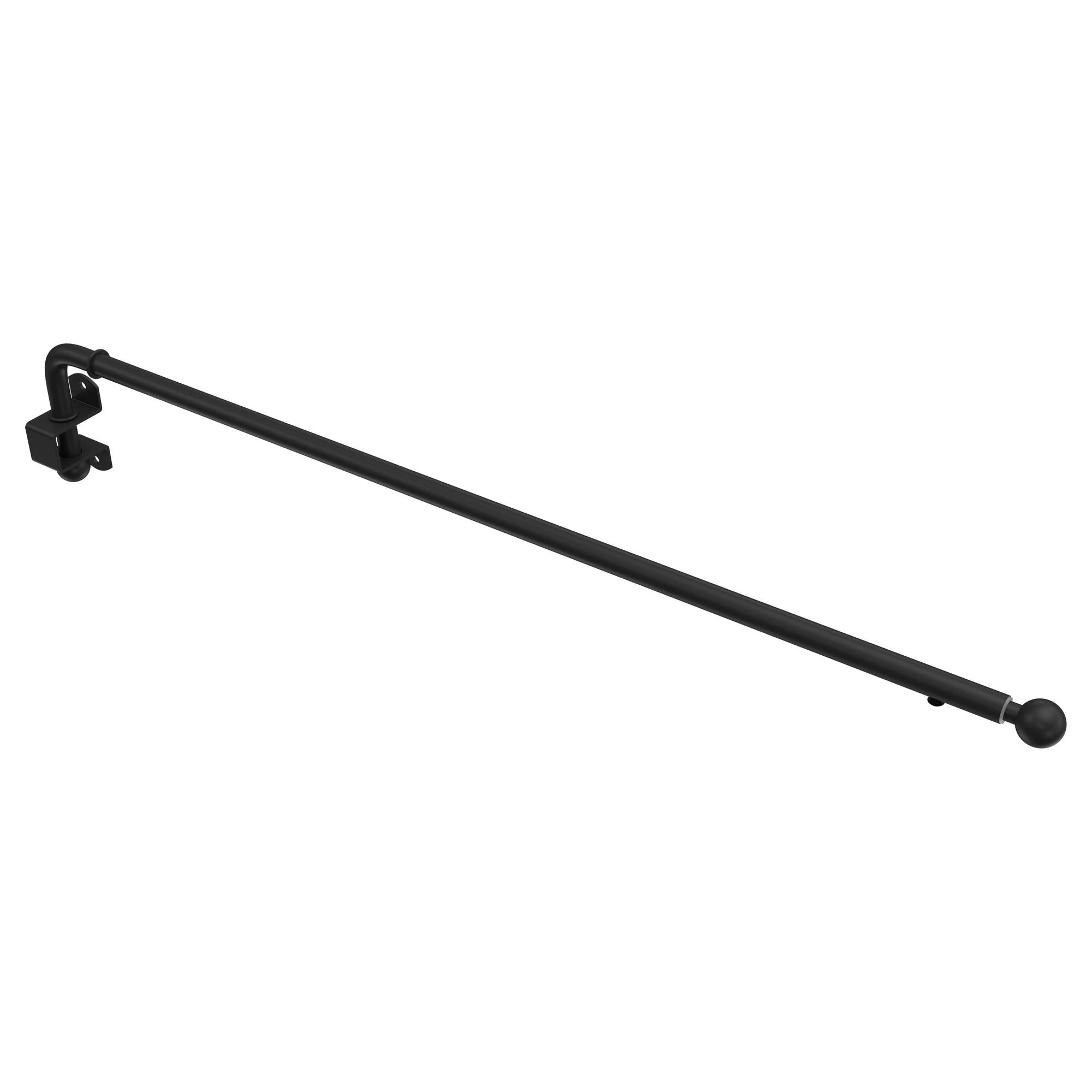 SCHWENKSTANGE / SCHWENKARM-GARDINENSTANGE Cassina 60-100 cm, 13 / 9 mm Ø, Schwarz - Schwarz, Metall (100cm) - INTERDECO