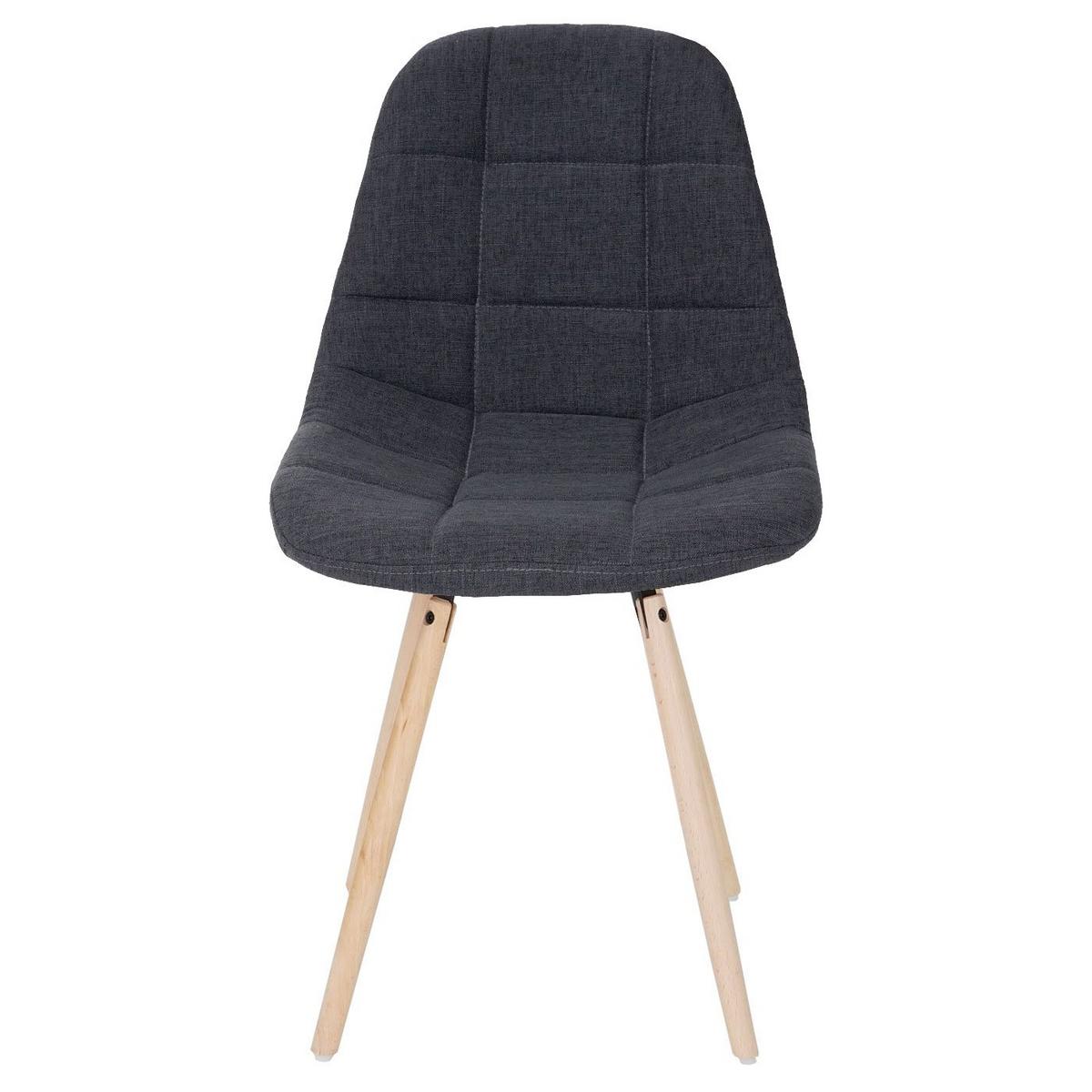 ESSZIMMERSTUHL I Anthrazit 2er-Set - Dunkelgrau/Anthrazit, Textil (47/82/53cm) - MCW