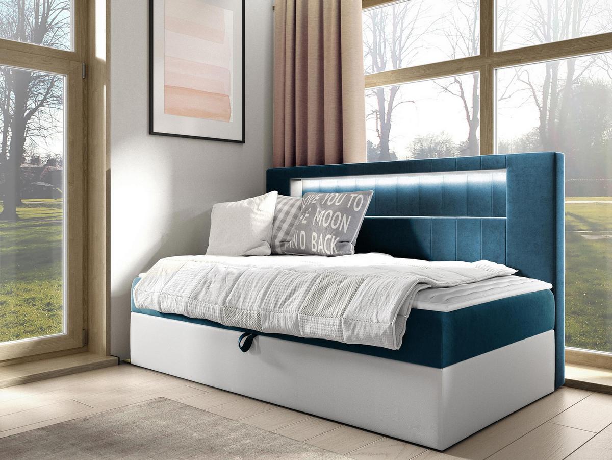 BOXBETT Gold Junior 2 - H3 - Türkis/Weiß, Holz (100/200cm) - MIRJAN24