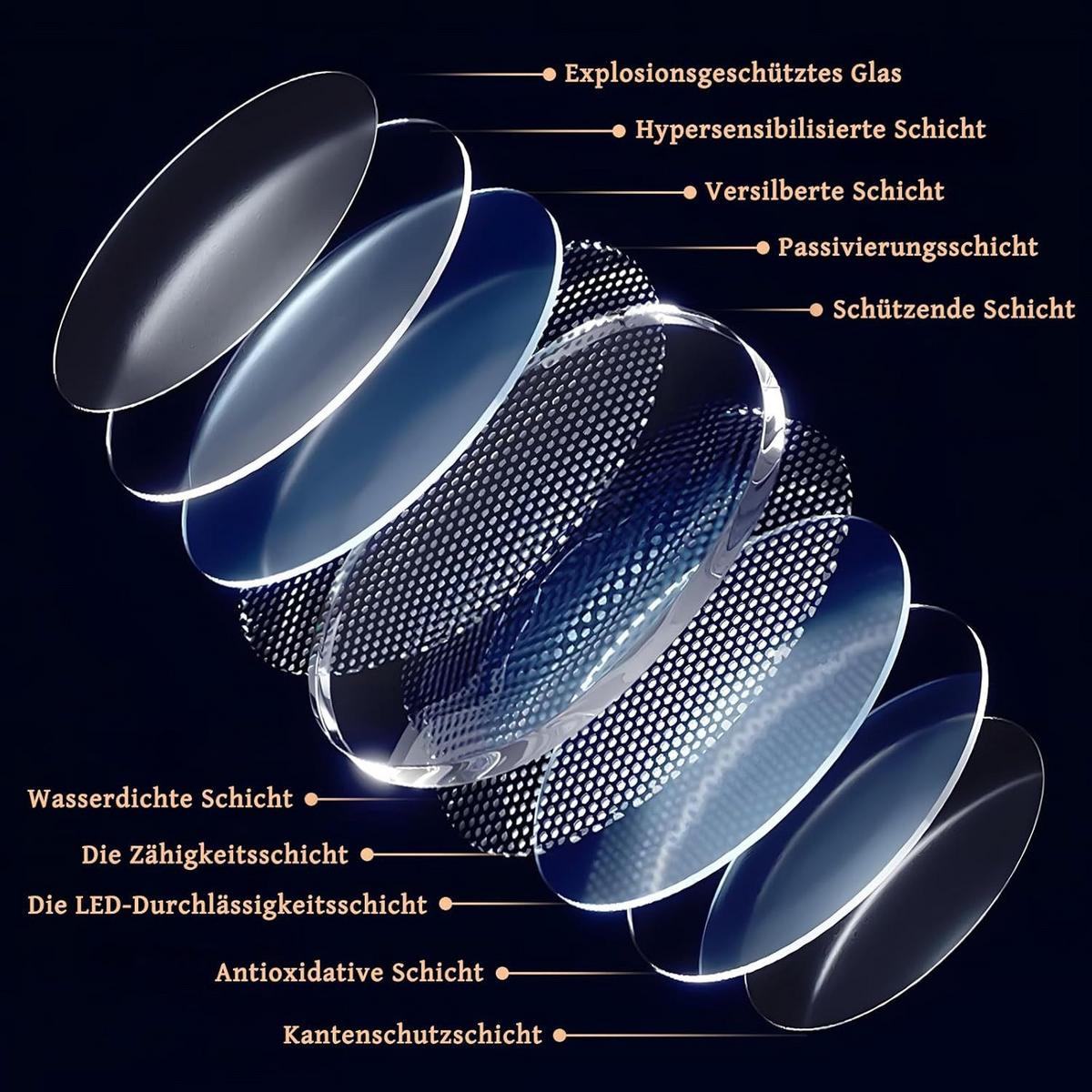 BADSPIEGEL Nelef 70/2.4/70 cm - Alufarben, Glas/Metall (2.4/70/70cm) - ZMH
