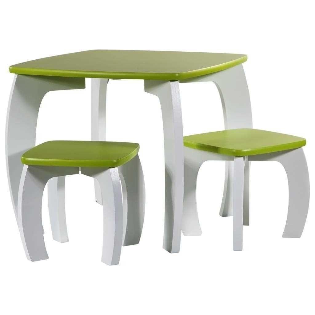 HOCKER und TISCH, 96x48x42cm, 3-tlg. - Grün, Holzwerkstoff (96/42/48cm) - Wanderlust