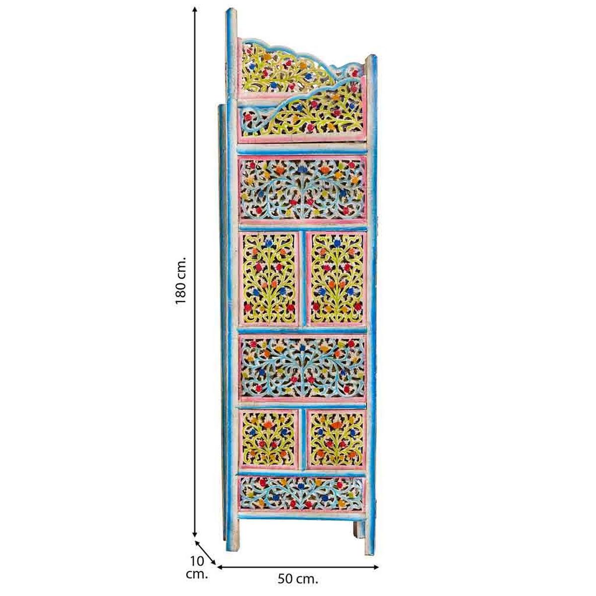 PARAVENT aus Holz, 50x25x180cm - Multicolor, Holz (50/180/25cm) - Wanderlust