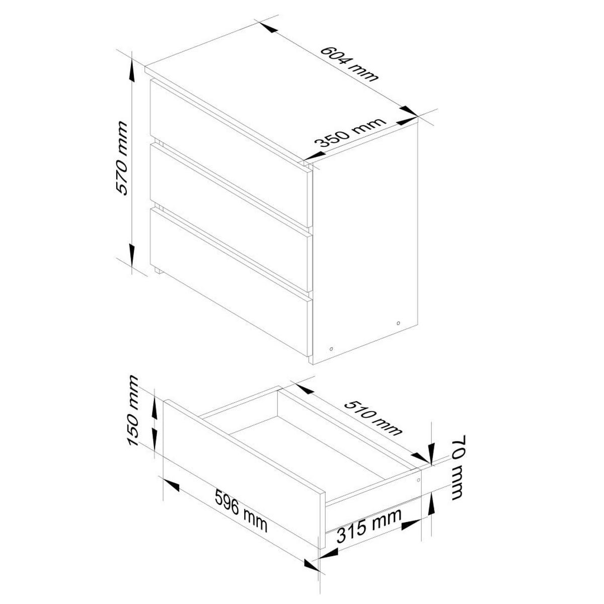 NACHTTISCH Erlefarben 57/60/35 - Erlefarben, Holzwerkstoff (60/57/35cm) - RAUMHIRSCH FURNITURE