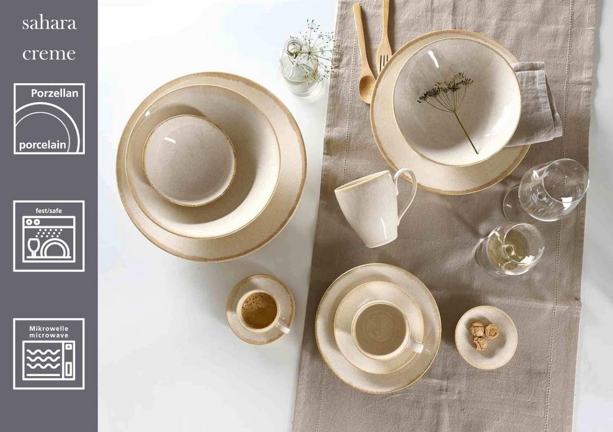 DESSERTTELLER Sahara Creme ø 20,5 cm 4er Set - Creme, Keramik (20.5cm) - Ritzenhoff Breker