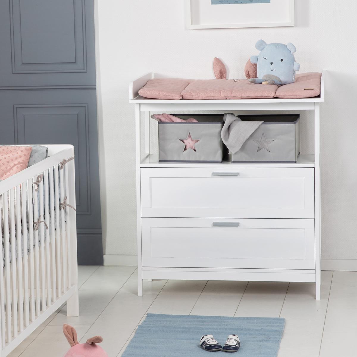 BABYZIMMER-SET Hamburg mit Schubladen 2-teilig - Weiß, Holzwerkstoff (66/76/123cm) - Roba