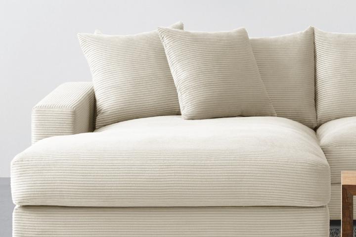 Wohnlandschaft Creme Oberfläche Cord