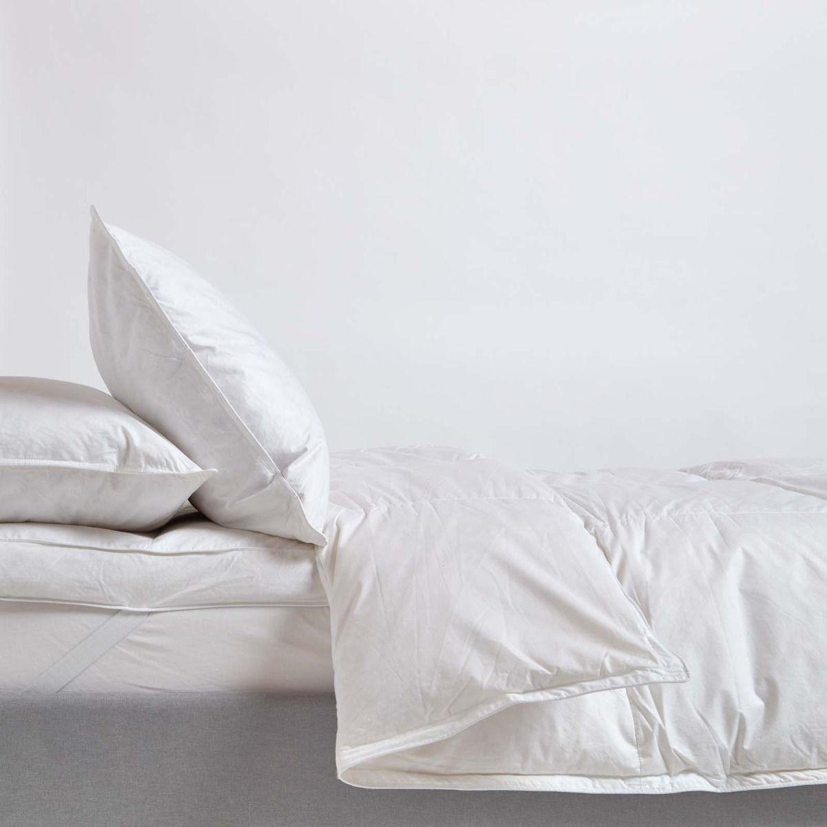 GANZJAHRES-DAUNENDECKE 230/220 cm, Entendaunen - Weiß, Textil (230/220cm) - Homescapes