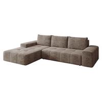 ECKSCHLAFSOFA Tonseo L, Seite: Links - Hellbraun/Schwarz, Holz/Kunststoff (275/173cm) - MIRJAN24