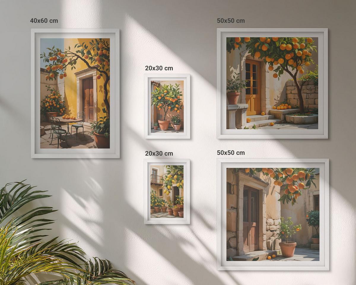 BILDER SET 5er Set - 50x50 cm & 20x30 cm & 40x60 cm Weißer Rahmen - Waldnebelporträt einer Frau - Weiß, Kunststoff (40/60cm) - TULUP