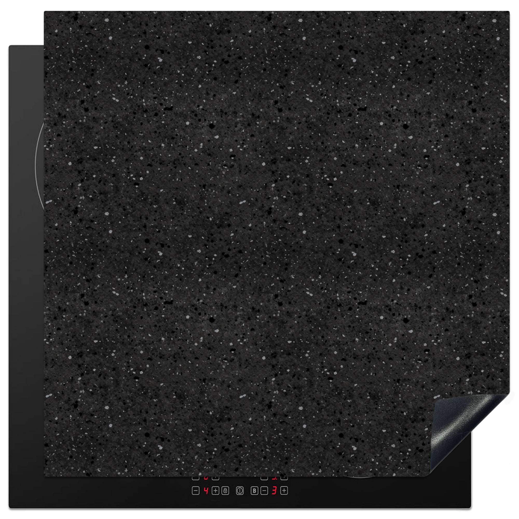 HERDABDECKPLATTE Granit - Schwarz - Grau Induktionsmatte 78x78 cm - Anthrazit, Kunststoff (78/78/0.2cm) - MuchoWow