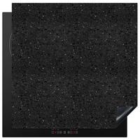 HERDABDECKPLATTE Granit - Schwarz - Grau Induktionsmatte 78x78 cm - Anthrazit, Kunststoff (78/78/0.2cm) - MuchoWow